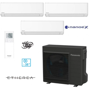Panasonic 7,5/8,6kW (CU-3Z75ABEC) Multisplit ar trim iekštelpu blokiem 2,5/3,4kW NZ E..